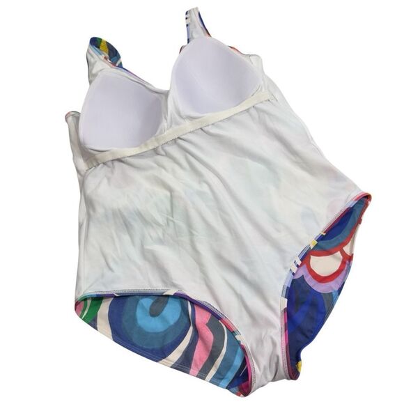 BODEN ATRANI MULTI COLOR BELTED ONE PIECE SWIMSUIT 16-18 PLUS SIZE - Picture 3 of 9
